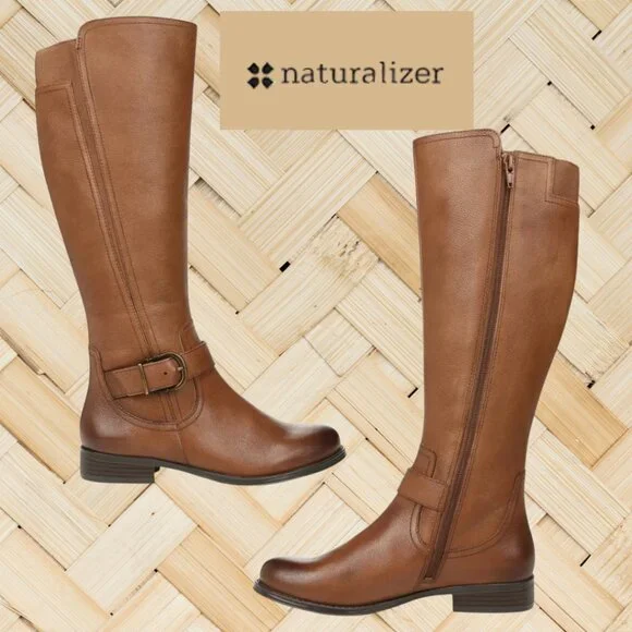 Naturalizer Leather Jaya Wide Calf Riding Boot NWT Sz 6 - Picture 2 of 13